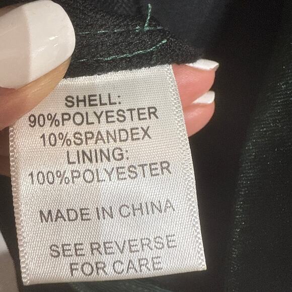 Lucy Paris Green Alex Velvet Cropped Strapless Jumpsuit Sz M - Picture 6 of 13